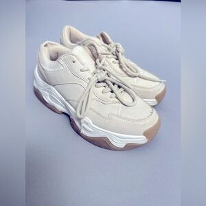 Bershka Women’s 7.5‎ 38 Chunky Trainers beige
